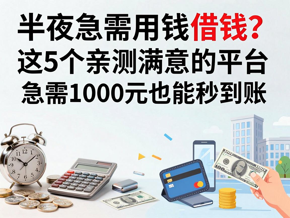 半夜急需用钱借钱？这5个亲测满意的平台，急需1000元也能秒到账