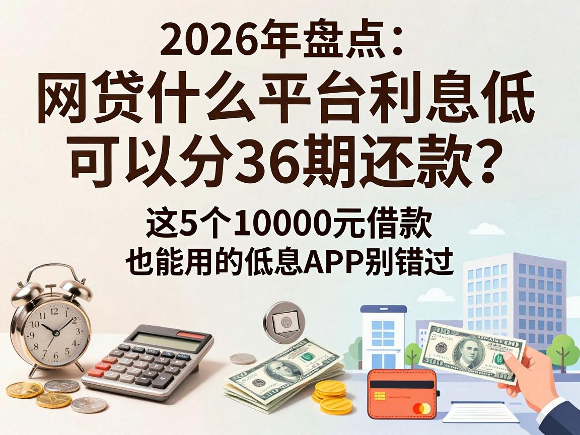 2026年盘点：网贷什么平台利息低可以分36期还款？这5个10000元借款也能用的低息APP别错过