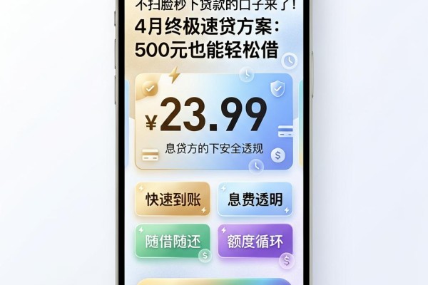 不扫脸秒下贷款的口子来了！4月终极速贷方案：500元也能轻松借