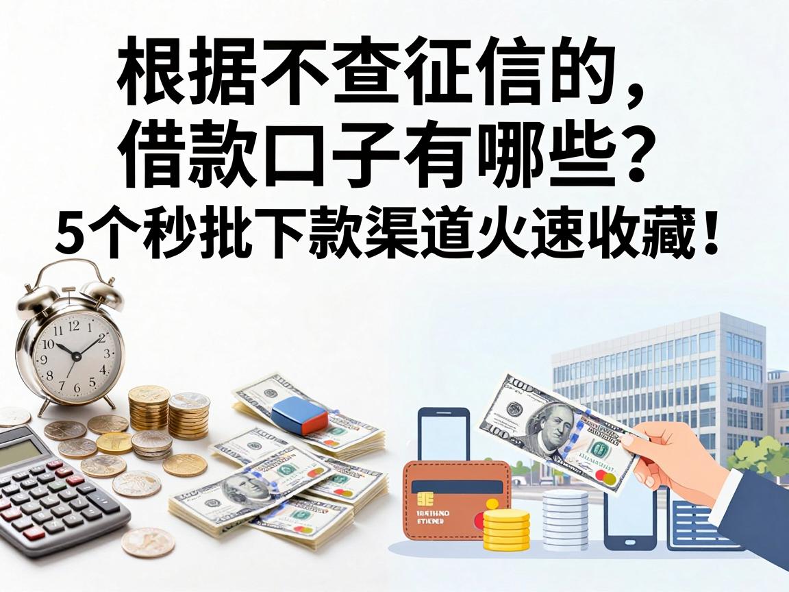 不查征信的借款口子有哪些？这5个秒批下款渠道火速收藏！