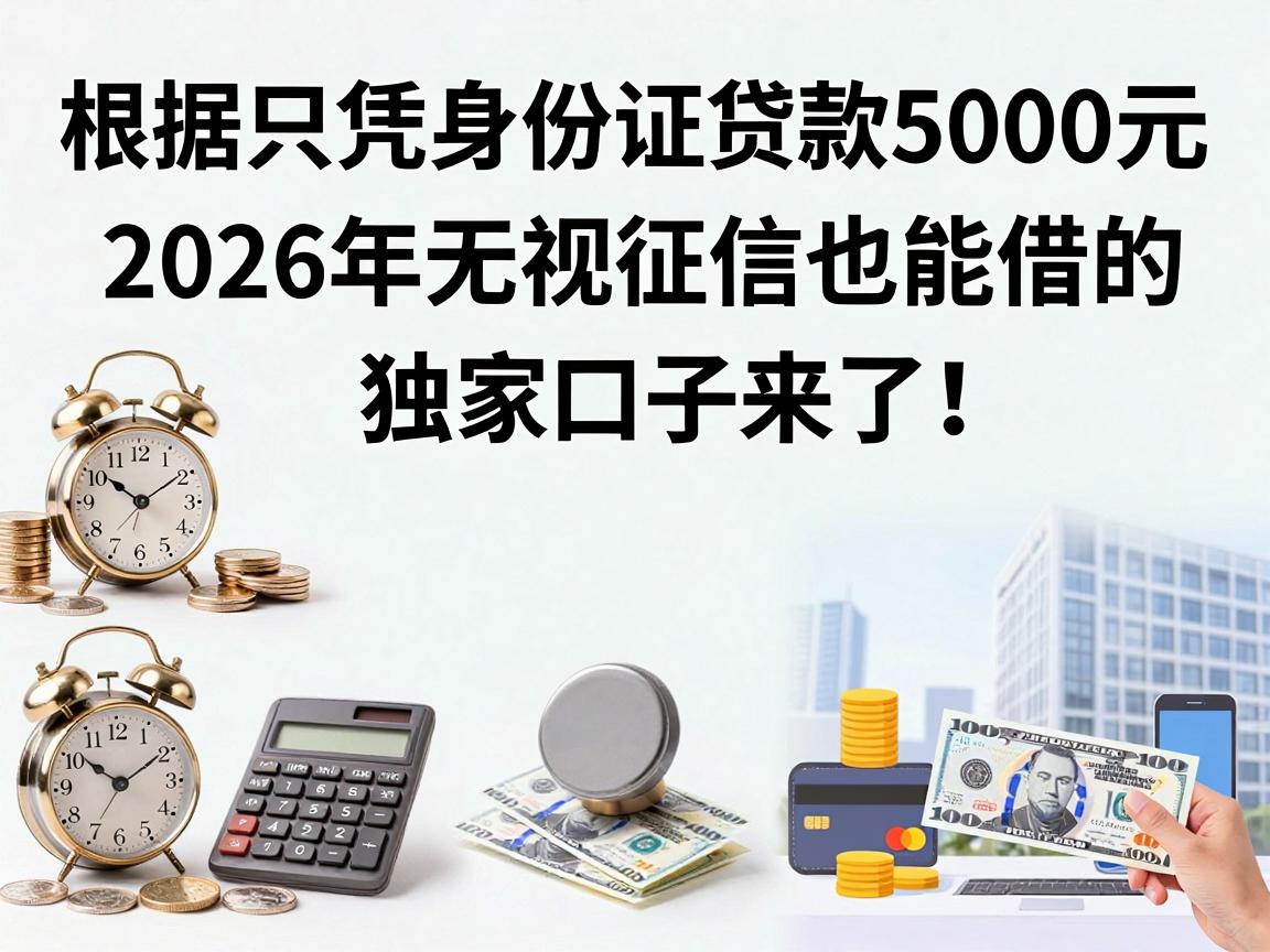 只凭身份证贷款5000元，2026年无视征信也能借的独家口子来了！