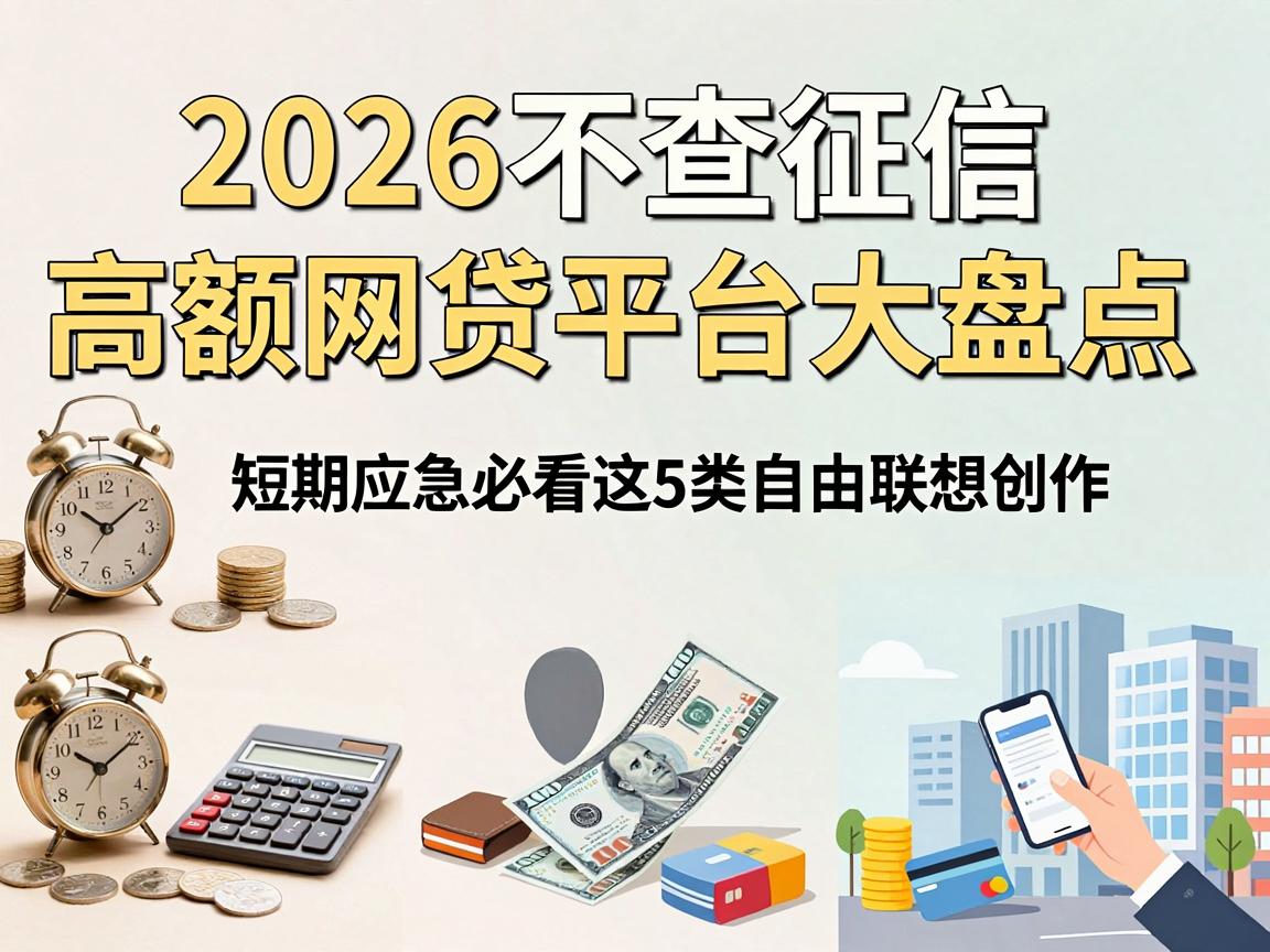 黑户专属!2026不查征信高额网贷平台大盘点,短期应急必看这5类