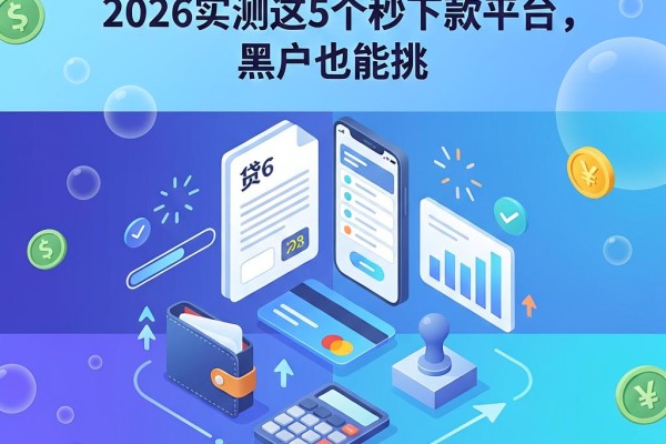 不看征信黑户秒批贷款包下5000！2026实测这5个秒下款平台，黑户也能挑