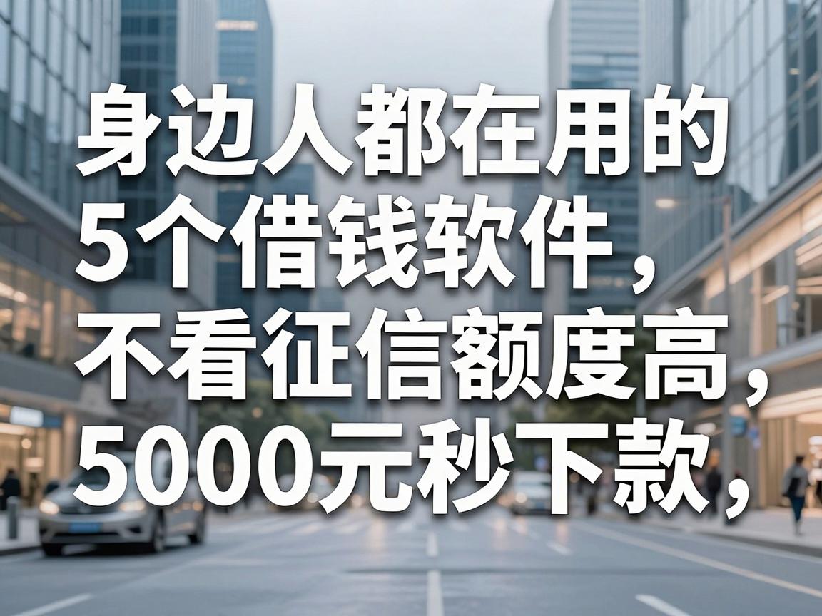 身边人都在用的5个借钱软件，不看征信额度高，5000元秒下款
