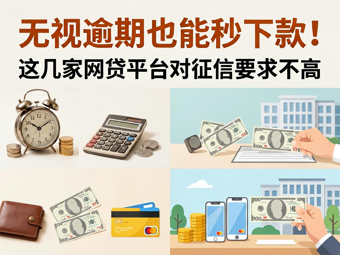 无视逾期也能秒下款！这几家网贷平台对征信要求不高，关键时刻真的靠谱