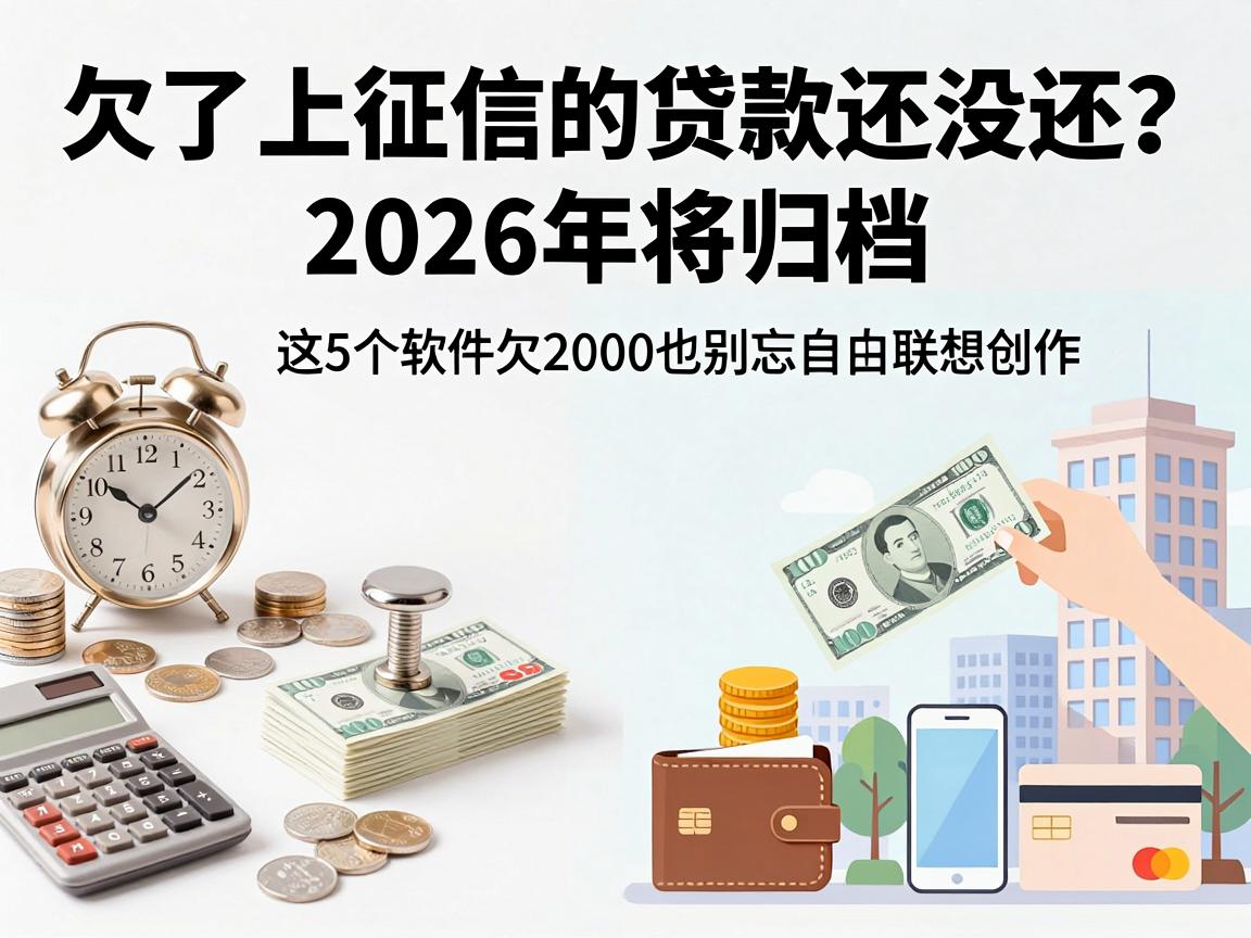 欠了上征信的贷款还没还?2026年将归档,这5个软件欠2000也别忘