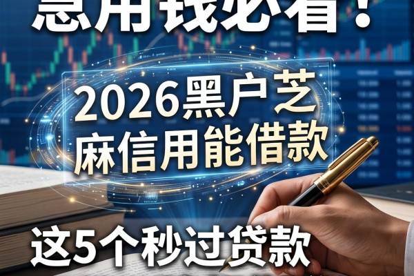 急用钱必看!2026黑户芝麻信用能借款,这5个秒过贷款口子口碑超靠谱