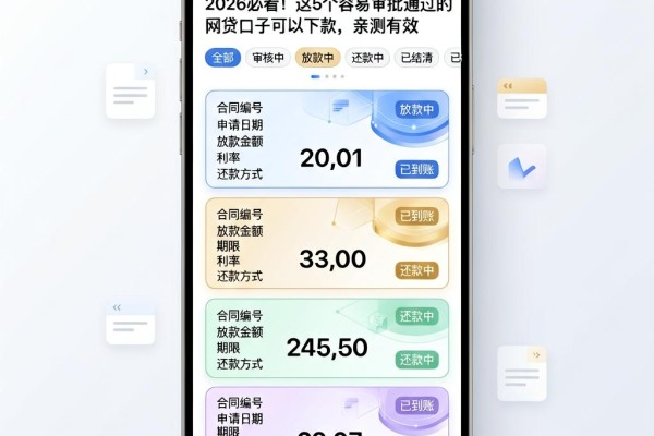2026必看!这5个容易审批通过的网贷口子可以下款,亲测有效