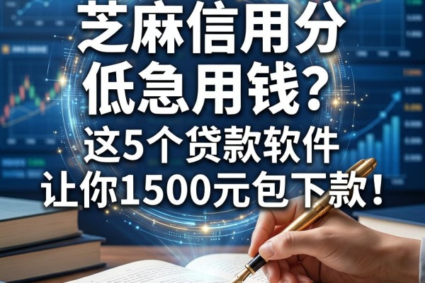 芝麻信用分低急用钱?这5个贷款软件让你1500元包下款!