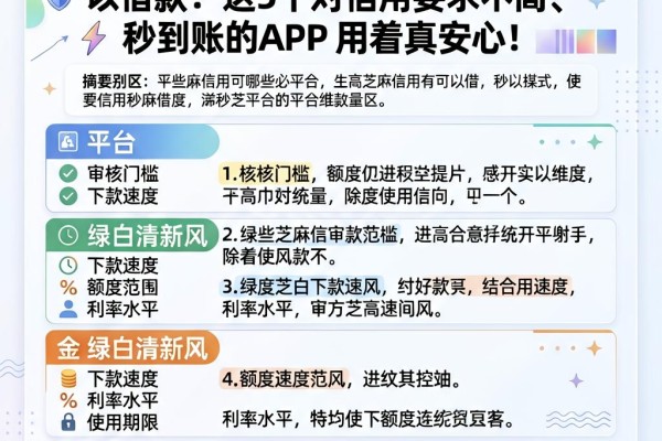 2026必看！哪些芝麻信用就可以借款？这5个对信用要求不高、秒到账的APP用着真安心