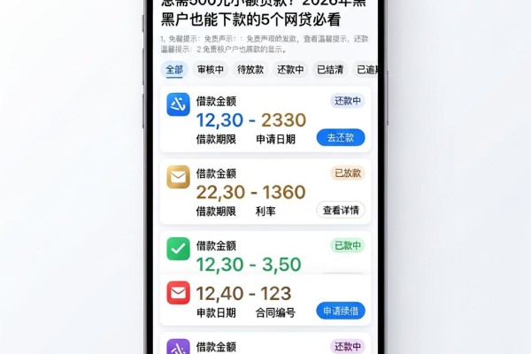 急需500元小额贷款？2026年黑户也能下款的5个网贷必看