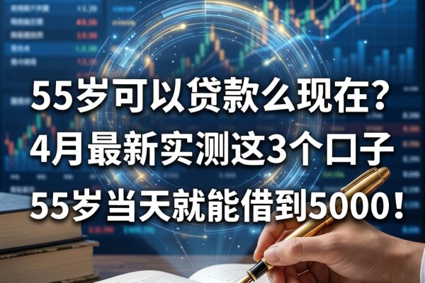 55岁可以贷款么现在？4月最新实测这3个口子，55岁当天就能借到5000！