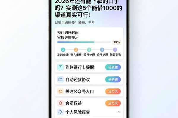 2026年还有能下款的口子吗?实测这5个能借1000的渠道真实可行!