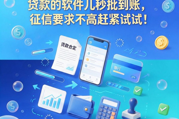 2026必看!这5个大额贷款的软件儿秒批到账,征信要求不高赶紧试试