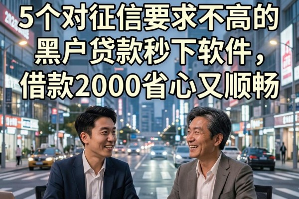 2026年最新盘点:5个对征信要求不高的黑户贷款秒下软件,借款2000省心又顺畅