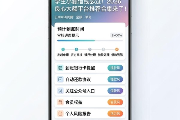 学生小额借钱必过!2026良心大额平台推荐合集来了
