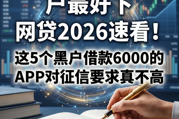 黑户最好下的网贷2026速看!这5个黑户借款6000的APP对征信要求真不高