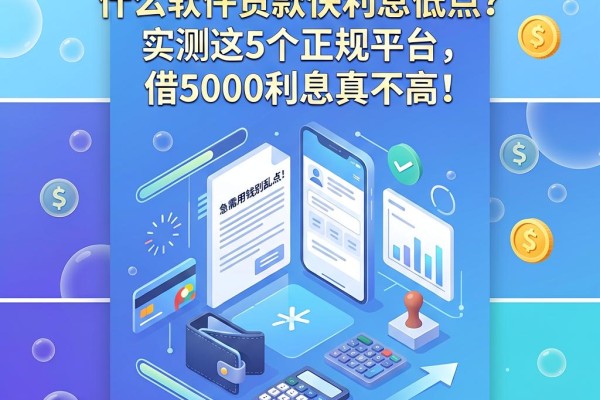 急需用钱别乱点!什么软件贷款快利息低点?实测这5个正规平台,借5000利息真不高!