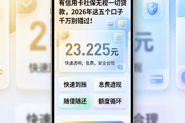 有信用卡社保无视一切贷款,2026年这五个口子千万别错过!