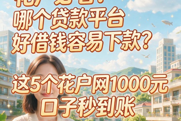 花户必看!哪个贷款平台好借钱容易下款?这5个花户网1000元口子秒到账