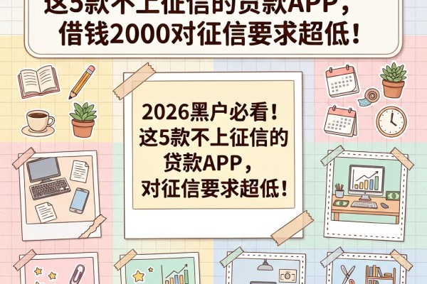 2026黑户必看！这5款不上征信的贷款APP，借钱2000对征信要求超低