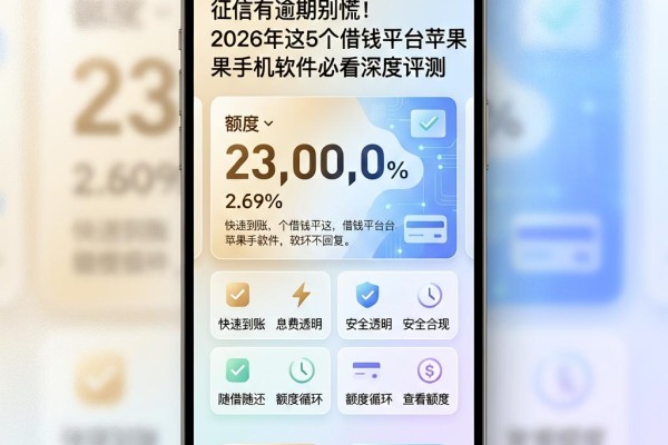 征信有逾期别慌!2026年这5个借钱平台苹果手机软件必看深度评测