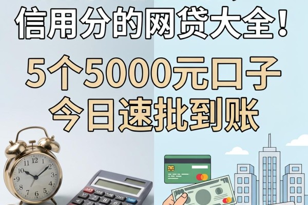 不用芝麻信用分的网贷大全！这5个5000元口子今日速批到账