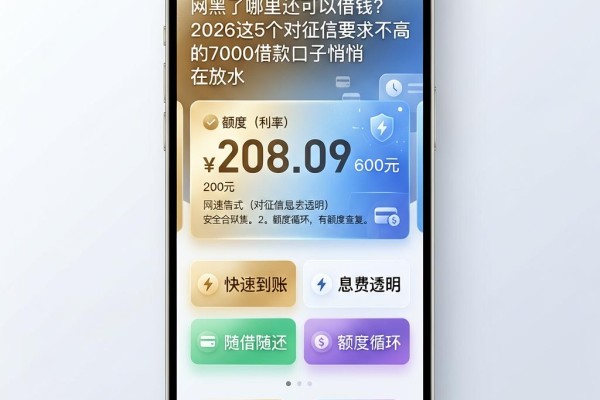 网黑了哪里还可以借钱?2026这5个对征信要求不高的7000借款口子悄悄在放水