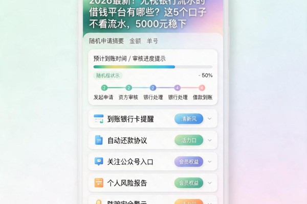 2026最新!无视银行流水的借钱平台有哪些?这5个口子不看流水,5000元稳下