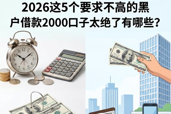 黑户贷款下款平台有哪些？2026这5个要求不高的黑户借款2000口子太绝了