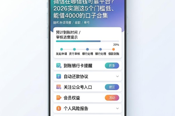 微信在哪借钱可靠平台?2026实测这5个门槛低、能借4000的口子合集