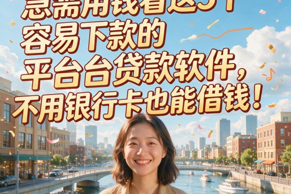 急需用钱看这5个容易下款的平台贷款软件,不用银行卡也能借钱!