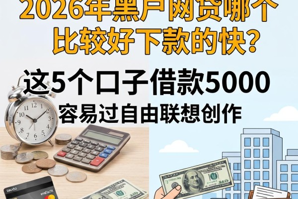 黑户必看!2026年黑户网贷哪个比较好下款的快?这5个口子借款5000容易过