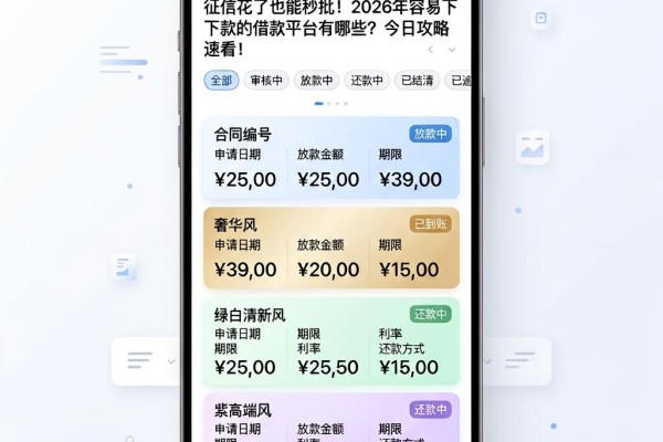 征信花了也能秒批!2026年容易下款的借款平台有哪些?今日攻略速看!