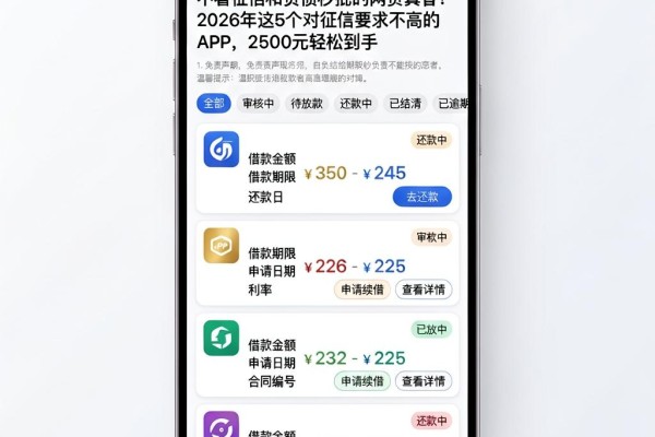 不看征信和负债秒批的网贷真香！2026年这5个对征信要求不高的APP，2500元轻松到手