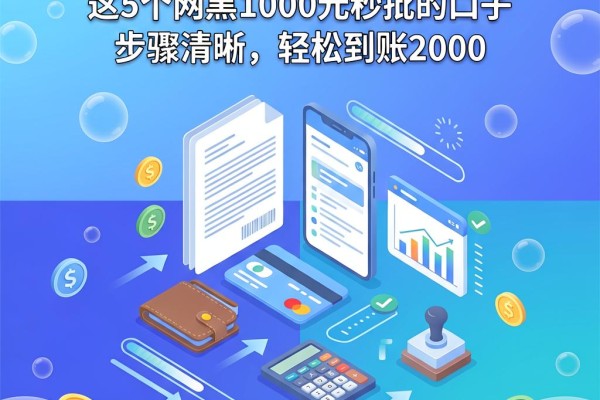 征信黑、征信不好、征信烂也能借!这5个网黑1000元秒批的口子步骤清晰,轻松到账2000