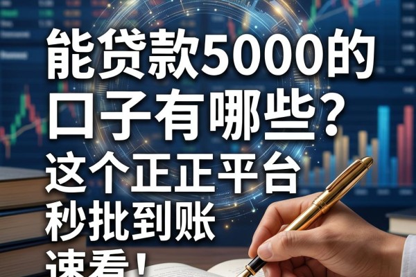 能贷款5000的口子有哪些?这5个正规平台秒批到账,速看!