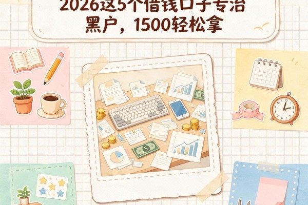 黑户网黑还能贷款人人3000!2026这5个借钱口子专治黑户,1500轻松拿