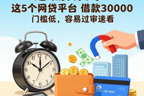 急需用钱？这5个网贷平台借款30000门槛低，容易过审速看！