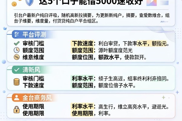 黑户最新纯白户网贷口子2026实测靠谱，这5个口子能借5000速收好
