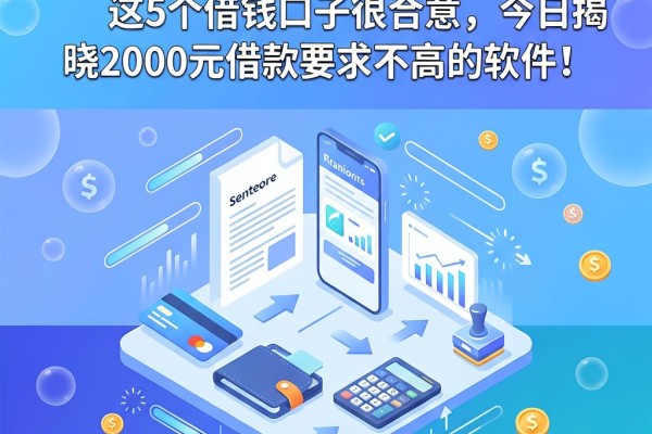 芝麻信用分和信用卡都有?这5个借钱口子很合意,今日揭晓2000元借款要求不高的软件!