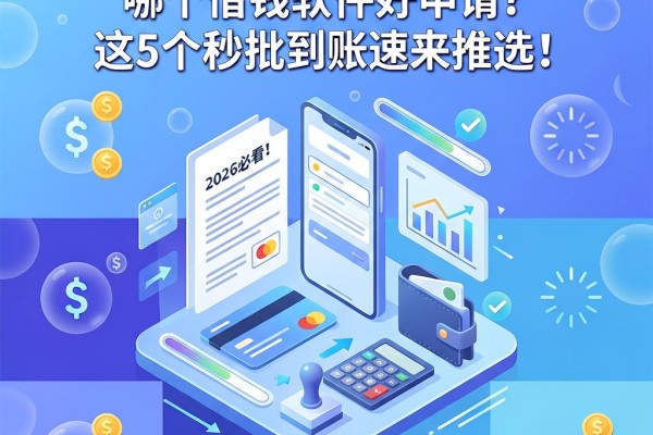 2026必看!哪个借钱软件好申请?这5个秒批到账速来推选!
