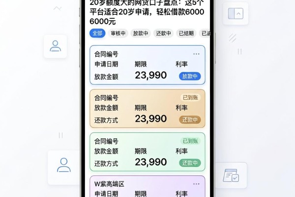 20岁额度大的网贷口子盘点:这5个平台适合20岁申请,轻松借款6000元