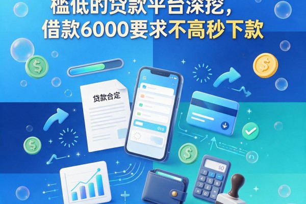 黑户必看!5个机审门槛低的贷款平台深挖,借款6000要求不高秒下款