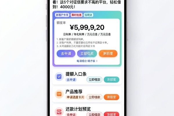 无视征信也能借款的平台有哪些?2026必看!这5个对征信要求不高的平台,轻松借到4000元!