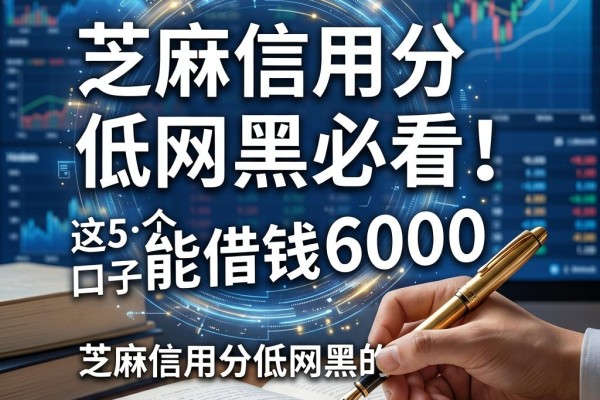 芝麻信用分低网黑必看!这5个口子能借钱6000,芝麻信用分低网黑的口子有哪些速收藏