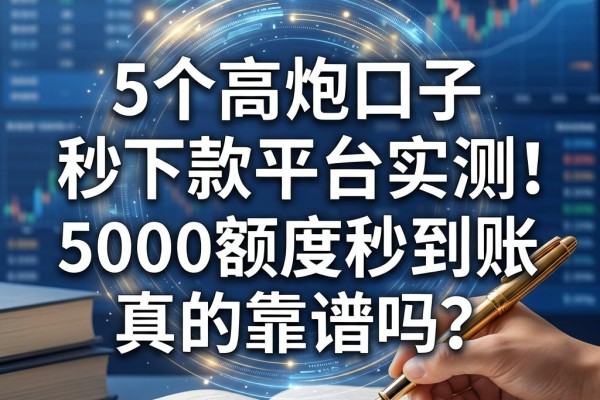 5个高炮口子秒下款平台实测!5000额度秒到账真的靠谱吗?