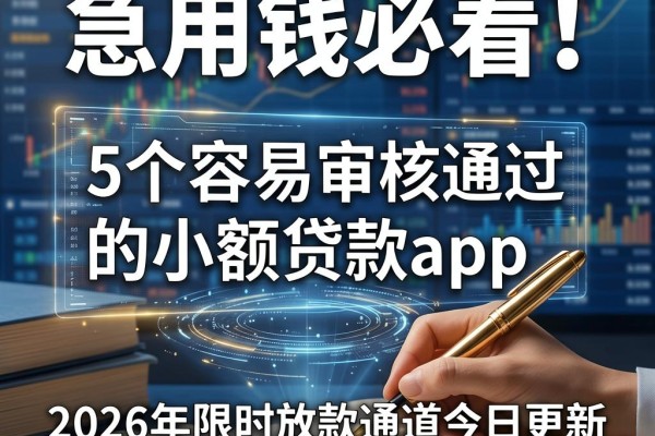 急用钱必看!这5个容易审核通过的小额贷款app,2026年限时放款通道今日更新,借款5000审核要求不高!