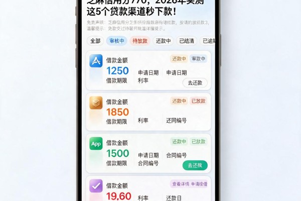 芝麻信用分770,2026年实测这5个贷款渠道秒下款!