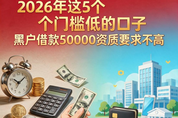 黑户小额贷款哪家好贷一点？2026年这5个门槛低的口子，黑户借款50000资质要求不高